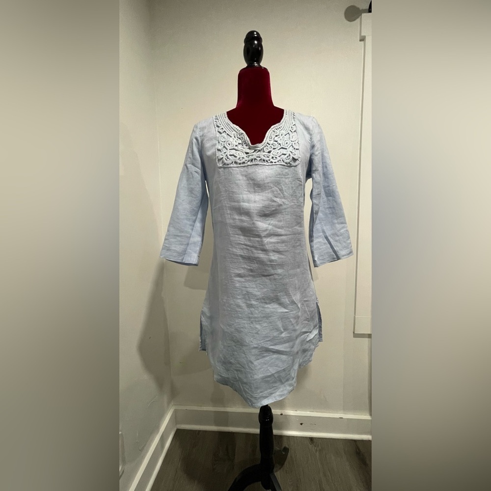 Malvin Hamburg Germany Light Blue Women's linen Dress